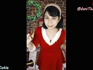DaniTheCutie shows off her pretty little body and gets doggystyled rough on Christmas