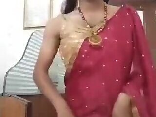 Indian crossdresser Smita dancing