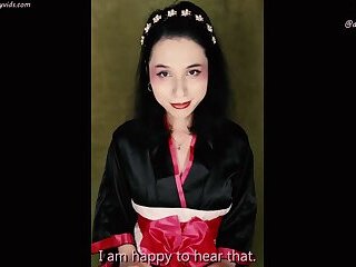 Beautiful tranny geisha DaniTheCutie is fucked doggystyle pov in a vivid dream